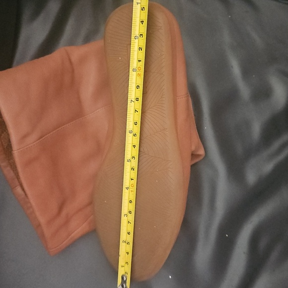 Millies Tan 100% Leather Pull On Wide Calf Boots SZ 7/7.5 US Woven Interior - Picture 12 of 13